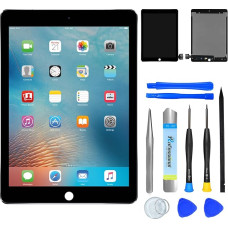 NB+ New iPad Pro 9.7 Inch A1673 A1674 A1675 2016 LCD Display Unit Digitizer Front Glass Screen Replacement Black LCD Touch Screen with Tools (Black)