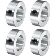 sourcing map Schraubenmanschetten, 4-teiliges Set, 3,5 cm Bohrung, verzinkter Karbonstahl, Schaftmanschetten, 5,1 cm Außendurchmesser, 11/16 Zoll Breite, Schloss-Achsenmanschettenklemme (hohl, leicht)