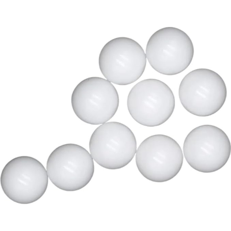 HKVTVCYPYA 10 mm Delrin Polyoxymethylen POM/Celcon Vollkunststoffkugeln for Kugelhähne und Lager(50pcs)