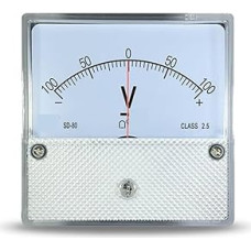 SD80 nuolatinės srovės voltmetras Bidirektional ± Dc10v 15v 20v 30v 50v Positiver und negativer Zeiger Dh80 Sf80 1Pcs (DC -50V iki 50V)