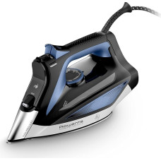 Rowenta Everlast DW7320 Anticalc Steam Iron, 2700 W, 45 g/min. Continuous Steam Release, 220 g/min Steam Boost, Drip Stop, Anti-Limescale System, 300 ml Water Tank, Black/Blue