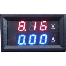 FJSAYDYW 1 STÜCKE Voltmetras Schwarz Gehäuse DC 0-999mA-1000A (raudona-mėlyna, DC200A)