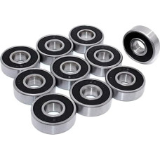 50 Stück 608 2RS Kugellager ABEC-5 8X22X7 mm Rillenkugellager aus Stahl mit abgedichteter Oberfläche 608RS Z3V3 608-2RS 608rs Rotes Lager(608-2RS Black)