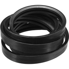 sourcing map 2/B144 Klassischer gewickelter Keilriemen, 373,4 cm Außenumfang, umwickelt, industrieller Gummi-Keilriemen, B-Profil-Keilriemen für industrielle Maschinenausrüstung, Schwarz