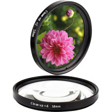 BSITSSS 2 Pieces Close-up Filter Set, 58mm +2+4 Filter Kit Macro Filter Accessories for Canon, Nikon, Sony, Pentax, Olympus, Fuji, DSLR Camera