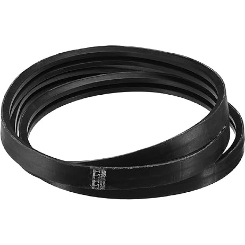sourcing map 2/B130 Classic gewickelter Keilriemen, 337,8 cm Außenumfang, umwickelt, industrieller Gummi-Keilriemen, B-Profil-Keilriemen für industrielle Maschinenausrüstung, Schwarz
