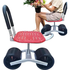 Garden Stool, Garden Stool, Rollable Garden Seat, Kneeling Seat, 360 Degree Rotating Garden Seat with Wheels, Rollable Garden Seat, Height-Adjustable Rotating Garden Chair Foldable