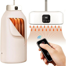 NAVESO Portable Mini Tumble Dryer, Mini Tumble Dryer, Heat Pump Dryer, Small Portable Mini Dryer, Portable Dryer with 1-8H Timing, Remote Control & UV Sterilisation, Foldable