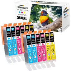 Starlet24 12 x 581XL Printer Cartridges Compatible with Canon CLI-581 Cyan 581 Magenta 581 Yellow for Pixma TR8550 TR8500 TS6350a TS705a TS6350 TS8350 TS8250 TS6150 TS9550