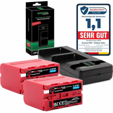 Baxxtar NP-F970 Battery 9600 mAh with Charger PD Performance USB-C (1500 mA) Compatible with Sony Camcorder LED Indicators Lighting Video Light Camera Monitors Battery NP F550 F750 F950 F970 NPF970