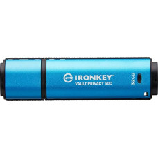 Kingston IronKey Vault Privacy 50 FIPS 197 Type-C Certified and XTS-AES 256-Bit Encrypted USB Stick for More Data Protection - IKVP50C/32GB