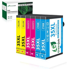 Greenjob 35XL Printer Cartridges for Epson 35 Ink Cartridges Compatible with Epson Workforce Pro WF-4740DTWF WF-4730DTWF WF-4720DWF WF-4725DWF WF-4730 WF-4720 (2 Cyan, 2 Magenta, 2 Yellow)