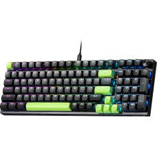 Redragon K740 Mechanische Tastatur, RGB, kabelinė, Dragon Chant-Schalter, Schwarz, Grau und Grün, US-Layout
