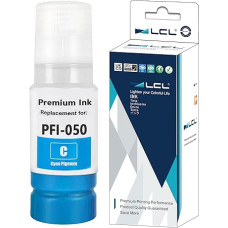 LCL suderinama rašalo kasetė PFI-050 PFI-050C (1PK 70 ml žydros spalvos), skirta 