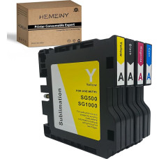 HEMEINY sublimacinio rašalo kasetės, suderinamos su Sawgrass Virtuoso SG500 SG1000 spausdintuvais 4 spalvų (juoda, žydra, purpurinė, geltona) (A versija)