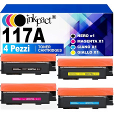 INKPACT 117A W2070A tonerio kasetė su mikroschema suderinama su 117A spalvoto lazerio 150nw MFP 179fnw 178nw 150a 178nwg 179fwg 179 178 150 W2070A W2071A W2072A W2073A spausdintuvu (M) ULTICOLOR)