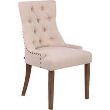 CLP Aberdeen valgomojo kėdė su aukštos kokybės pagalvėlėmis ir audinio užvalkalu - minkšta kėdė su kaučiukmedžio rėmu, sėdynės aukštis: 50 cm