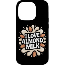 I Love Almond Milk Nuts Splash Text Case for iPhone 14 Pro