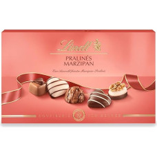 Lindt Chocolate - Pralines for Connoisseurs Marzipan | 125 g | Pralines Box with 12 Fine Marzipan Creations in 6 Varieties with and without Alcohol | Chocolate Gift | Chocolate Gift