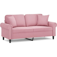 Vopese Rosa 2-Sitzer-Sofa mit Samtbezug & PP-Baumwollkissen - Modernes Design, 172x77x80 cm, Wohnzimmer Modelis3200948