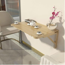 YHDMDQ Klapptisch Zur Wandmontage, Kleiner Platzsparender Schwimmender Schreibtisch, Klappbar Computertisch Aus Massivholz, Wandklapptisch Für Arbeitszimmer, KüChe, WäScherei Usw(120x60cm/48x24in)