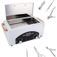 1,5 l karšto oro sterilizatorius 220 °C 300 W reguliuojamos temperatūros sterilizatorius instrumentams su laikmačiu Nagų įrankis Pincetas Žirklės Sterilizatorius Kosmetikos pėdų priežiūros studijos Kirpykla