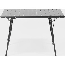 BOXIO - Table: Folding Camping Table 88 x 40 cm Weatherproof Stable & Foldable Height-Adjustable Outdoor Table for Camping, Garden, Balcony & Motorhome Accessories Table Small Including Bag (with