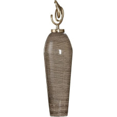 GILDE Dekoratyvinis objektas Skulptūra XXL Dryžiai iš metalo su emaliuotu paviršiumi - aksesuaras gyvenamojo kambario apdailai - dovana moterims - rudos spalvos Aukštis 66 cm