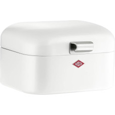 Wesco Mini Grandy Bread Bin in White, Powder-Coated Sheet Steel, Ventilation Holes and Sturdy Handle