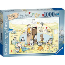Ravensburger Linda Jane Smith Vintage Nr. 2 Crazy Cats ... at the Caravan 1000 dalių dėlionė