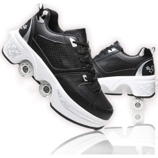 Riedlentės, batai su ratukais Riedlentės mergaitėms vyrams, riedlentės batai Patogūs ir kvėpuojantys Quad Skates Reguliuojamos riedučių riedlentės Paslėpti ratai Treniruokliai su ratukais