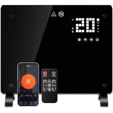 DONYER POWER 1000 W konvektorinis šildytuvas, itin plonas sieninis arba laisvai pastatomas, 24 val. laikmačio nuotolinio valdymo pultas su 