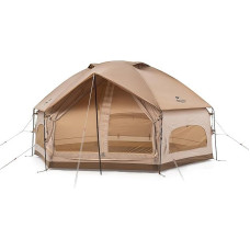 Naturehike Kempingo palapinė Šeimos palapinė 3-4 asmenų palapinė Jurta palapinė Didelė vandeniui atspari palapinė Šešiakampė palapinė, 5,5 m², skirta lauko ir stovyklavimo reikmėms
