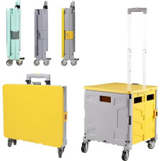 Pirkinių vežimėlis, sulankstomas pirkinių vežimėlis, metaliniai ratai, sulankstoma dėžė su ratukais, 50 l dėžė, vežimėlis, sulankstomas pirkinių vežimėlis, pirkinių vežimėlis, teleskopinė rankena su dangčiu, skirtas apsipirkti, mokytojams, biurui