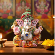 ESPLANADE Pagdi Ganesha Ganpati Murti statula (9