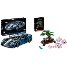 LEGO Technic Ford GT 2022 1:12 mastelio automobilio modelio rinkinys suaugusiesiems su autentiškomis detalėmis ir piktogramomis Bonsai medis