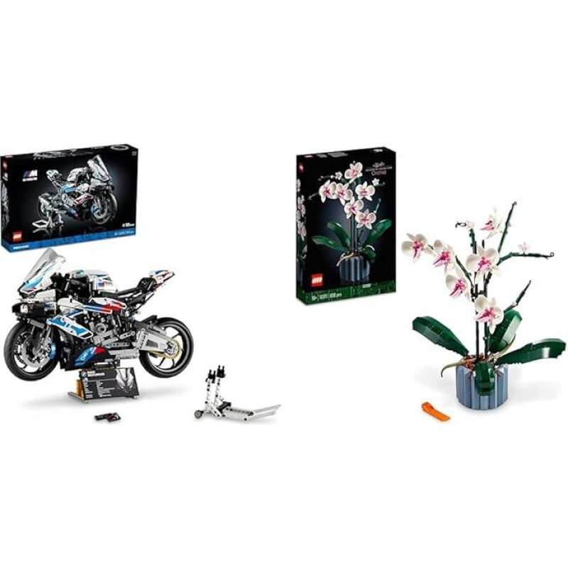 LEGO 42130 Technic BMW M 1000 RR motociklo modelis ir 10311 piktogramos 