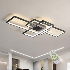 Dimmable Ceiling Light LED with Remote Control, Rectangular Lights Ceiling Light with Memory Function, 2700 K - 6500 K Warm Natural Cold White Ceiling Panel for Bedroom Living Room Kitchen
