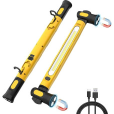 ERAY LED Work Light Real 3000 lm, 6000 mAh LED Battery Spotlight Rechargeable, Workshop Lamp with Magnet, 360° Hook, 3 Modes, 180° Rotatable, Engine Compartment Light for Bonnet/Garage/Workshop