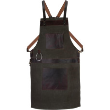 Vaškuota mėlyna lininė prijuostė Rankų darbo odinė mėsininko prijuostė, amatų prijuostė, BBQ prijuostė, virimo prijuostė, kalvio prijuostė, kirpėjo prijuostė, medinė prijuostė