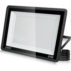 LED lauko prožektorius, 200 W, LED prožektorius, 20000 lm, itin ryškus 