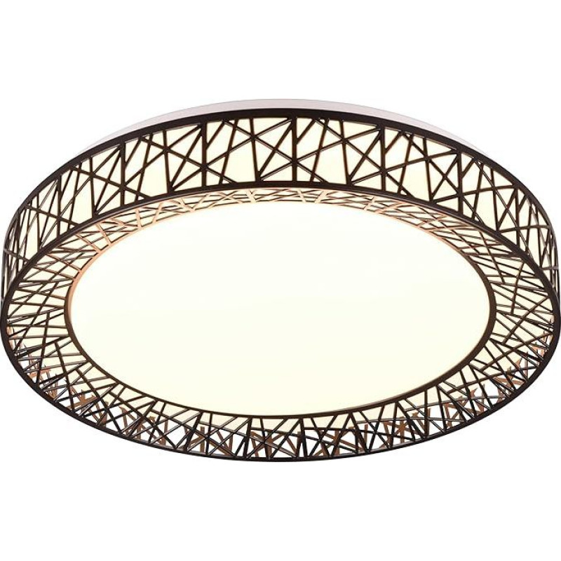 Reality Leuchten Cluster R67321102 LED lubų šviestuvas plastikinis juodas su 40 W LED nuotolinio valdymo jungikliu Dimmer