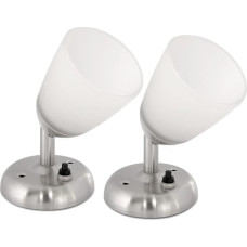 Dream lighting 12 V LED Lamps Caravan Reading Lamp Wall Lamp Caravan Boat Warm White Sand Nickel LED Spot Pack of 2