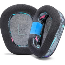 WC Freeze G935 / G933 - Cooling Gel Ear Pads Compatible with Logitech G935 / G933 / G533 / G430 / G432 / G433 and More Models of Wicked Cushions | 90's Black