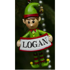 Boxer Gifts Logan Elf Decoration, Ceramic, Multi-Colour, 8 x 4.5 x 2 cm