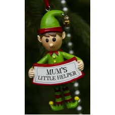 Boxer Gifts Mothers Little Helper Elf Decoration, Ceramic, Multi-Colour, 8 x 4.5 x 2 cm