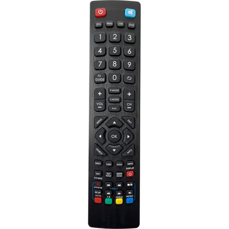 MYHGRC TECHNIKA Universal Remote Control - No Setup Required Perfect for all Technika Blaupunkt Bush Alba LCD LED 3D HD PVR TVs