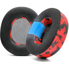 WC Freeze Nova Pro Wireless - Cooling Gel Replacement Ear Pads for Steelseries Arctis Nova Pro Wireless by Wicked Cushions, Enhanced Durability, Thickness and Soundproofing | Red Camo