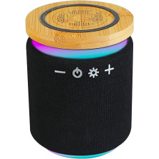 Kruntech New Portable Bluetooth Speaker with 10W Wireless Fast Charger for Mobile Phones, Hi-Fi Sound, More Than 5 Hours of Music, 6 LED Color Lights