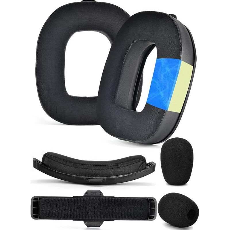 A50 Gen 4 Mod Kit - defean Replacement Ear Pads and Headband Compatible with Astro A50 Gen 4 Headset Ear Pads High Density Extra Thickness (Black Breathable Fabric)